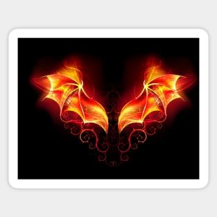 Fire Dragon Wings Sticker